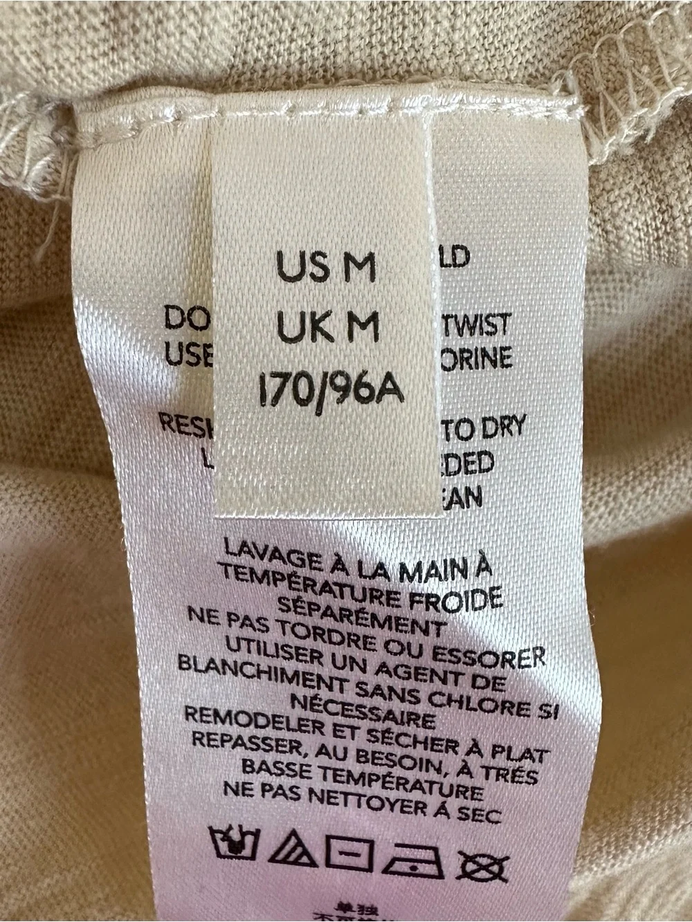 NWT Free People We The Free Hooked On You Top Wheat Cotton Sz M Embroidered Cuff